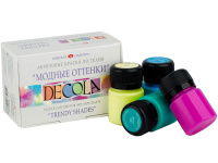 Набор красок д/ткани 6*20мл "Модные оттенки" Декола 41411200