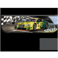 Папка д/труда А4 "Желтая машина" 325х240мм раскладная на липучке, ткань, картон ПТР-10