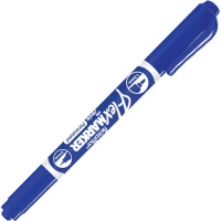 Маркер перманентный "Flexoffice" двусторонний синий, толщина линии 0,4мм/1мм FO-PM01 BLUE