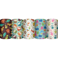 Бумага упаковочная 70см х 1м мелованная глянцевая 5 дизайнов ED16-KID1-R-710