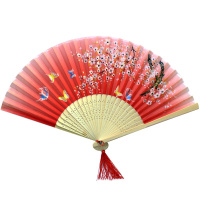 Веер 21см органза/дерево Y10613-24