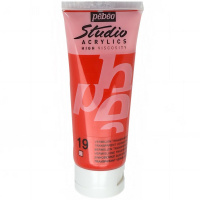 Краска акриловая 100мл киноварь прозрачная "Studio Acrylics" 831-019