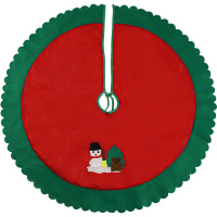 Коврик под ель "Сочельник" 90см красно-зеленый НУ-2136