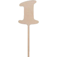 Заготовка д/декор. "Цифра 1" украшение для торта 15*5,3см ВД-115