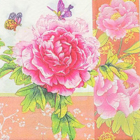 Набор салфеток для декупажа 33х33мм 20шт Цветы Y6783-18