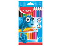 Карандаши 12 цветов "Pulse Jumbo" трехгранные пластиковые картон 834352