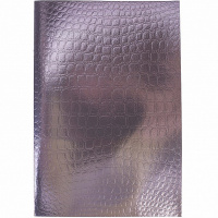 Тетрадь А4 96л клетка Croco коричневый бумвинил металлик на скобе 96Т4бвВ3/072790