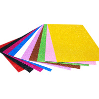 Фоамиран 2мм А4 цветной 10цв.10л. самоклеящийся с блестками Y9103-19