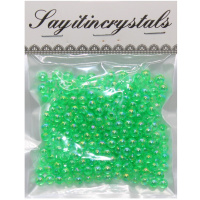 Набор бусин 13х10см 8мм зеленый Y9022-19