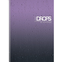 Тетрадь А4 120л клетка "Drops" на спирали твердая обложка, 4 цветных разделителя 088300