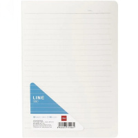Блокнот А5 60л линия, на скобе, прозрачная пластиковая обложка EN503
