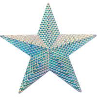 Верхушка на елку Звезда 21см, белые огни, пластик Y10663-24