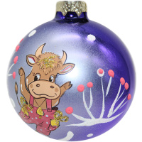 Шар 65мм "Бычок Федюша" в подарочной упаковке КУ-65-202021