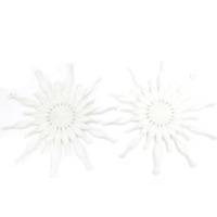 Набор новогодних украшений Снежинка 14см, 2шт/уп, белый Y8319-19