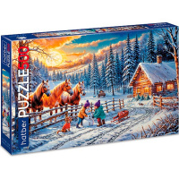 Пазлы 500 эл. "Premium. Зимние забавы" 48х33см 500ПЗ2_35217/093269