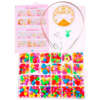 Набор бусин для творчества №10 18,5х13см, размер ассорти, в пластиковом футляре M-20052