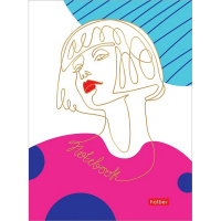 Бизнес-блокнот А6 80л "Face" клетка 7БЦ 3D фольга матовая ламинация 80ББ6лофВ1_24534