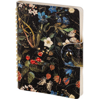 Ежедневник недатированный B6 "Flora. Лесные ягоды" 272стр., искусственная кожа, на кнопке 3-812/05