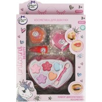 Косметика для девочек (тени для век, блеск, помада для губ, аппликатор) 10636F-UNI-ML