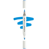 Маркер акриловый двусторонний "Сонет" голубой, пулевидный наконечник/кисть 273-B117