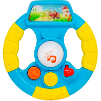 Руль музыкальный 15,5х5х16,5см пластик (свет, звук) 3801