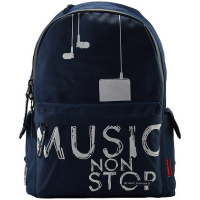 Рюкзак "Музыка нон-стоп" 40х30х17см, 650гр, 1 отделение, 3 кармана, синий 12-003-050/02