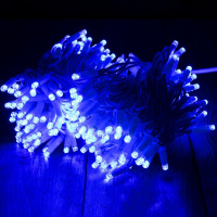 Эл/гирлянда 100 синих диодов 10м, черный провод, уличная Y5908-17