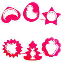 Формочки для лепки 6шт. №3 пластик, в пакете с европодвесом 22С-1420-08