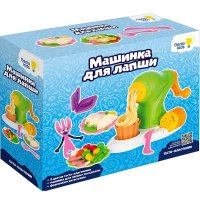Набор д/лепки из теста 9 цветов 50гр. "Машинка для лапши" (посуда, формочки) TA2101