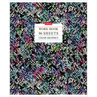 Тетрадь А5 96л клетка "Color graphics" на скобе глянцевая ламинация, 5 дизайнов 96Т5лВ1/060150