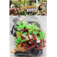 Набор "Дикие животные" 25х16см 12шт/уп. с аксессуарами, в блистере B2328731/366-22