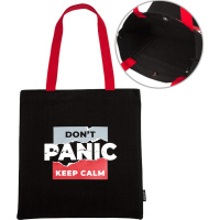 Сумка "Don't Panic" 34х35,5см 1 отделение, 1 карман, на кнопке, канвас 7046209