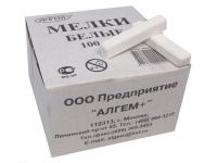 Набор мела белого 100шт картонная упаковка МШБ-100
