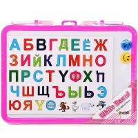 Доска для рисования магнитно-маркерная 36х27см (алфавит, маркер, магниты) 4 цвета Y7554-18