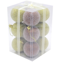 Набор шаров 60мм 12шт коричнево-золотой M-400108C