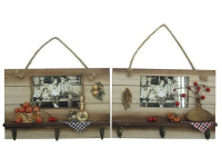 Панно с фоторамкой и крючками 30х4х20см, 2 вида 659686
