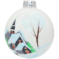 Шар 65мм "Зимний пейзаж 2" в подарочной упаковке КУ-65-202017
