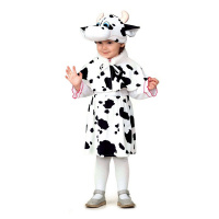 Карн.костюм Коровка Пятнашка черно-белая р.28 рост 110см (накидка, юбка, головной убор) 21-110-56