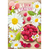 Открытка "С Днем рождения!" средний формат 122х182мм 018.906