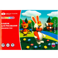 Альбом для рисования А4 40л "Цветик" на скобе 1021592