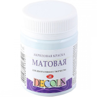 Краска акриловая 50мл светло-голубая матовая Декола 14328534