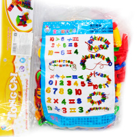 Конструктор блочный "Шнуровка. Цифры, алфавит" Y9742-19