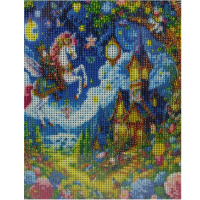 Алмазная мозаика 20х25см "Сказочная страна" полная выкладка ZH5066