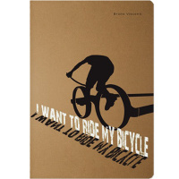 Тетрадь А5 40л клетка "BICYCLE" прошитый блок крафт-картон 7-40-083