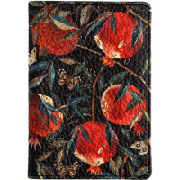 Обложка д/паспорта вертикальная 14х10см "Flora. Гранат" искусственная кожа 3-620/03