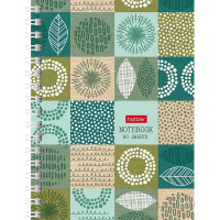 Записная книжка А6 80л "Скандинавские узоры" клетка, на спирали, твердая обложка, 3 дизайна 066354