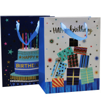 Пакет подарочный "С Днем рождения" 18х23х10см 4 вида 11509-24