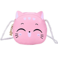 Сумочка "Кошечка" 12х10,5х4см 1 отделение, искусственная кожа, розовая SD2265