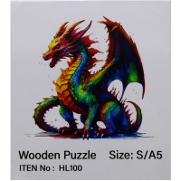 Пазл 14х12,5см дерево S "Дракон" HL100/11337-24