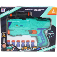 Пистолет 18х15см с мягкими пулями 6шт, пластик, 2 цвета 2135690/618-9